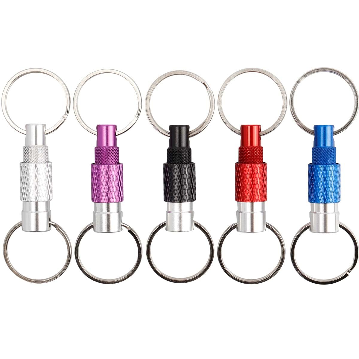 Eyech 5Pack Quick Release Detachable Key Ring, Quick Disconnect